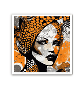 Close-up detail of Visual Velocity wrapped canvas texture